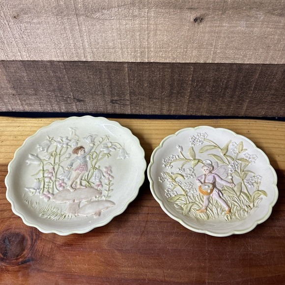 ENCHANTED WOODS  Plates Fairies j Wilfred/Charles Sadek Set Of 2 - Picture 1 of 5